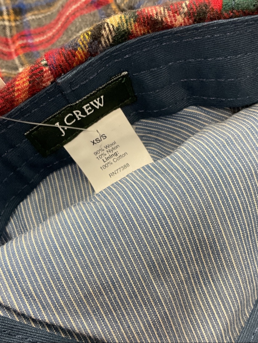 J. Crew Multi-Pattern Plaid and Tweed Flat Caps - Red, Green, Gray bundle 4 pcs - Picture 2 of 3